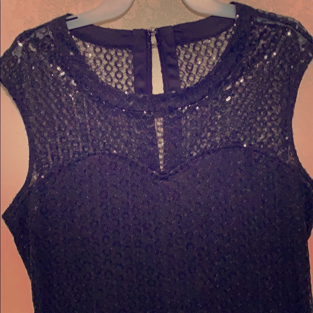 Sequenced Black Short dress